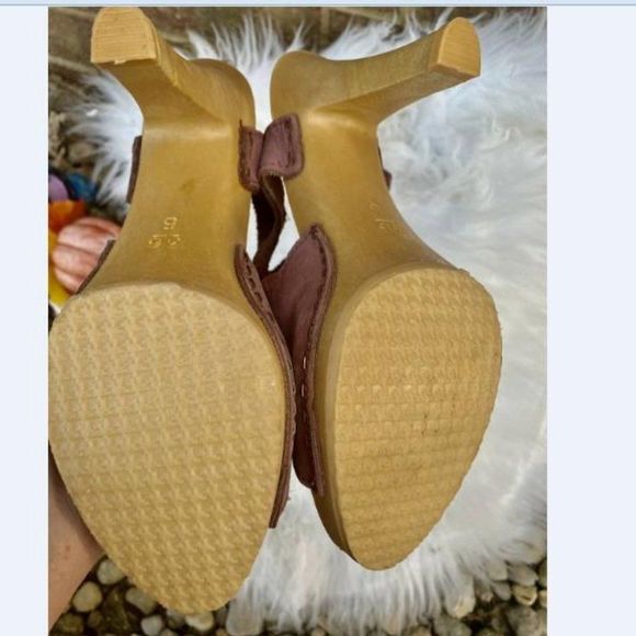 Vintage NOS 1980s Original Sandals High Heels Sexy Mauve Sz 5 - Picture 6 of 10